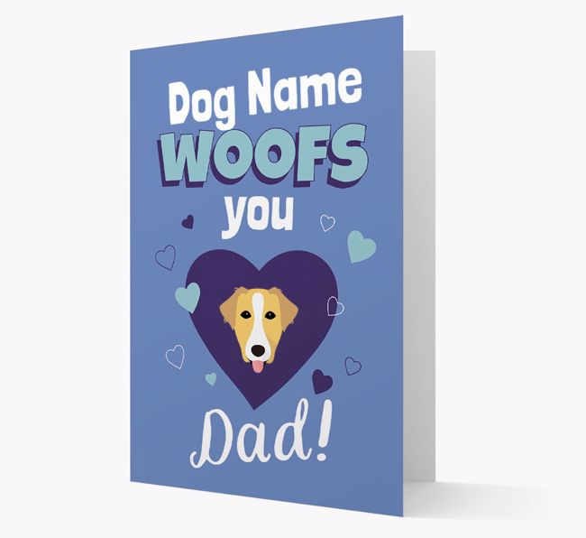 'I Woof You Dad' - Personalised {breedFullName} Card